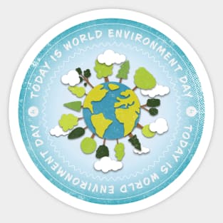 Today is World Environment Day Badge Sticker